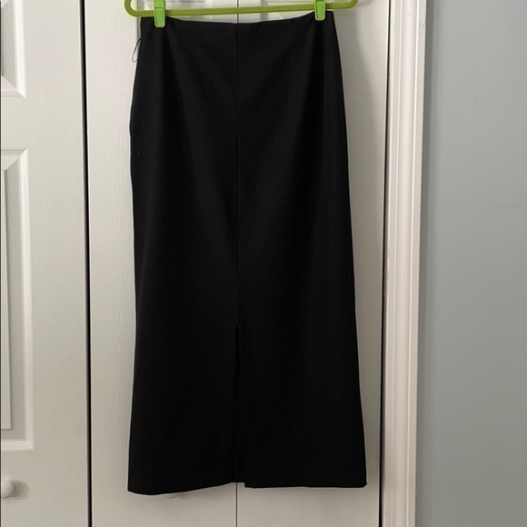 Animale Pencil Rayon Black Slit Skirt in Back Front Draping - Picture 1 of 4